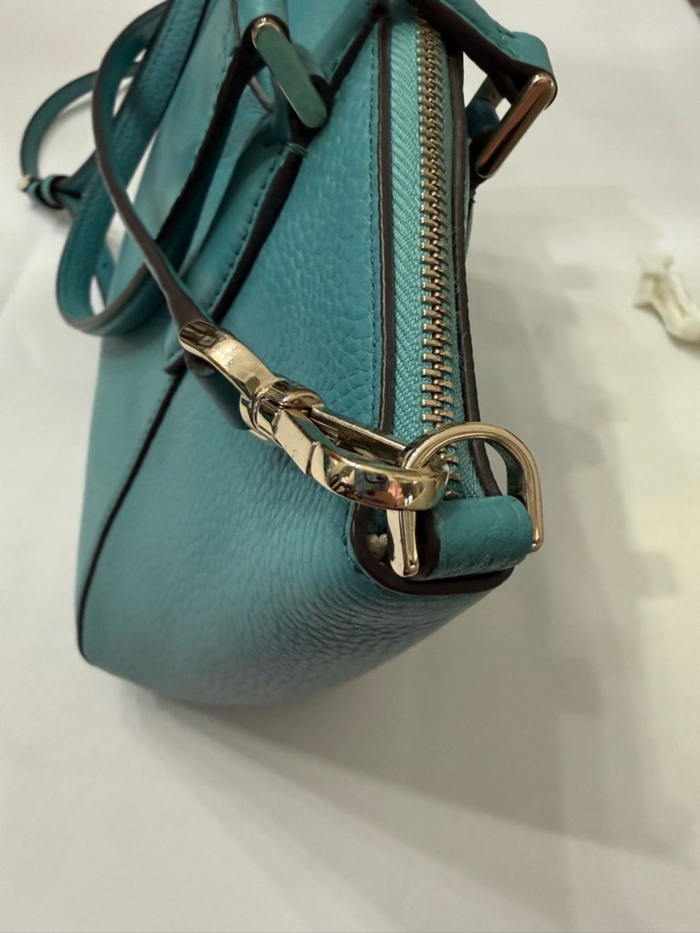Kate Spade New York Turquoise Leather Satchel - Picture 8 of 10